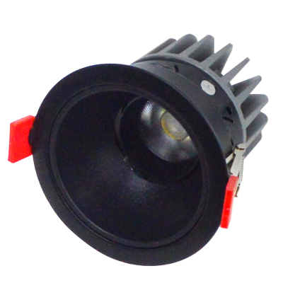 LED射灯 防眩光 嵌入式 黑架+黑杯-单头12W白光