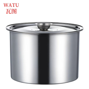 瓦图 304不锈钢味盅 带盖调料缸储油打蛋盆 厨房调味罐 18cm 1个装