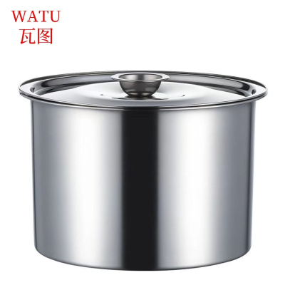 瓦图 304不锈钢味盅 带盖调料缸储油打蛋盆 厨房调味罐 18cm 1个装