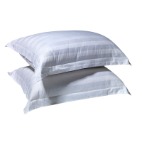 煊煜 白色缎条枕套 规格55*85cm 1条