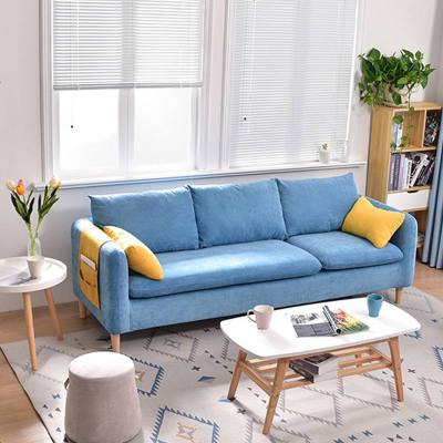 北欧简易布艺沙发小户型经济型客厅出租房转角组合简约整装可拆洗