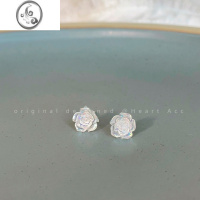 JiMi银银防过敏小巧山茶花耳钉女高级感精致养耳洞耳饰轻奢气质耳环潮