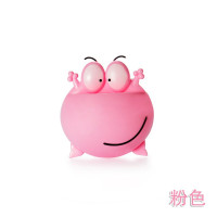 创意卫生间置物架免打孔浴室洗漱台吸壁挂式梳子牙膏牙刷收纳盒架 三维工匠 粉色青蛙牙刷架