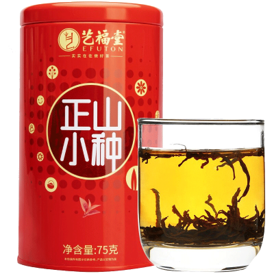 艺福堂茶叶正山小种红茶特级浓香型武夷山2020新茶散装罐装75g