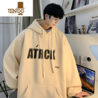 YANXU卫衣男潮牌痞帅男款美式嘻哈男生连帽印花上衣潮流外套