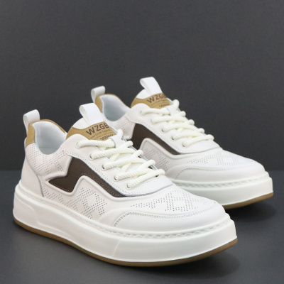 真皮男鞋春夏季板鞋2026新款牛皮透气休闲鞋时尚百搭软底小白鞋男