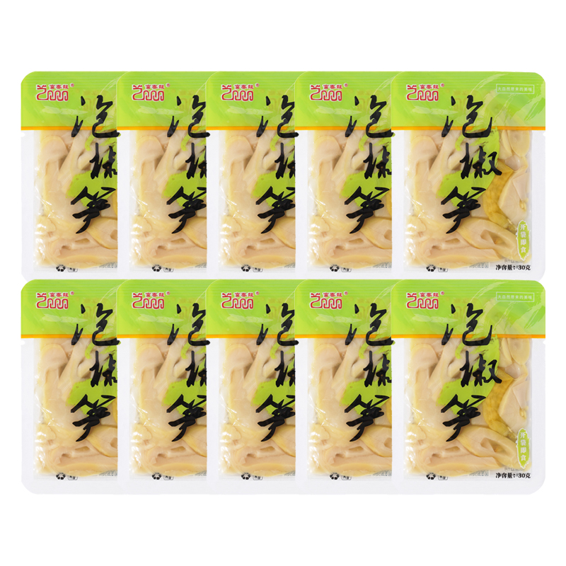 富春龙即食泡椒笋30g*10袋装 脆爽可口