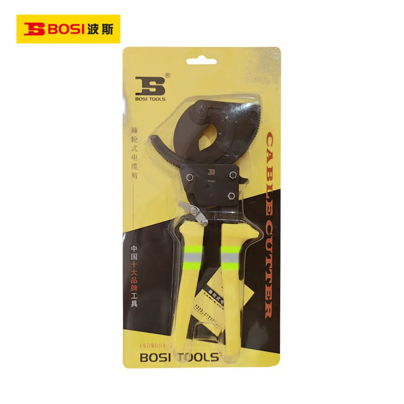 波斯(BOSI) 荧光系列棘轮式电缆剪 φ32/240mm² 把
