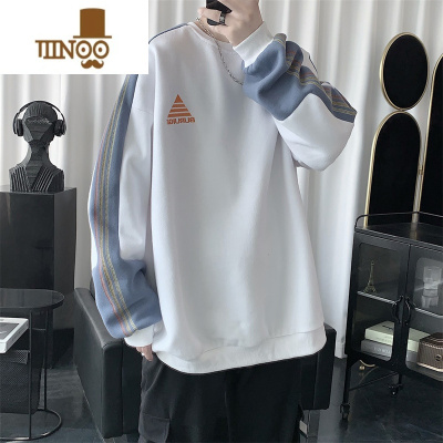 YANXU2023新款卫衣男春季潮牌宽松bf慵懒风上衣服潮流百搭外套韩版圆领