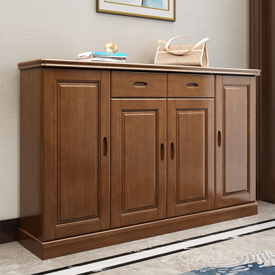 月影梳桐实木鞋柜进门一体式收纳换鞋柜子现代简约储物234门多功能高