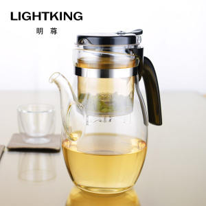 KAMJOVE/金灶 明尊 B系列 飘逸杯 弹压式茶道杯 耐热高硼硅玻璃茶具 花茶杯 过滤长嘴泡茶壶 玻璃茶壶 家用茶道