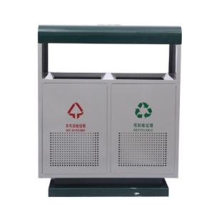 匹牧商用户外垃圾桶双分类白绿色双分类单位:个