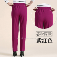 迪鲁奥（DILUAO)2019年秋季冬新款授权店铺棉中老年女裤子秋冬加绒厚款大码常规紧腰中年妈妈韩版长裤