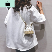 编包包女包2020新款ins百搭花朵编织水桶包夏天度假单肩斜挎包NEW LAKE女士单肩包