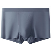 无痕中腰平角四角内裤男生内裤大码透气裤头男士莫代尔纤维短裤衩