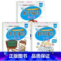 [全3册]数字描红 [正版]数字描红本全套3册学前班幼小衔接一日一练数学练字帖 3-4-5-6岁幼儿练习册天天练中班幼儿
