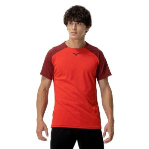 Mizuno运动透气短袖T恤男款拼色两面穿速干足球训练服