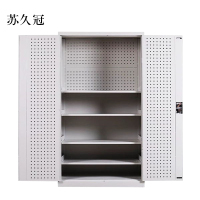 苏久冠工具柜加厚铁皮储物柜工厂车间用带抽屉汽修多功能收纳柜通门带网柜灰白色