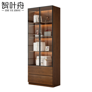 智叶舟办公柜双抽60*32*200cm台