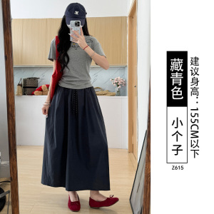 灰色工装半身裙女2026新款春秋高腰a字长裙夏季山本裙伞裙大摆裙