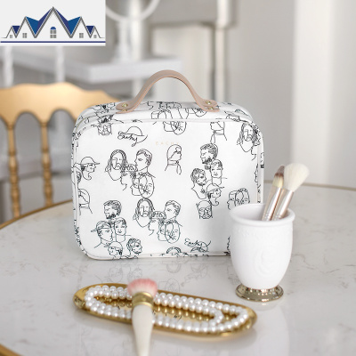 化妆包女便携大容量网红ins风超火旅行双层随身化妆品收纳包 三维工匠