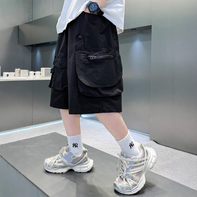 男童工装短裤夏季薄款潮儿童夏装男孩休闲裤中裤中大童裤子五分裤