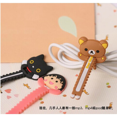 家柏饰(CORATED)文具轻松熊小猫锯齿式绕线器/理线器集卷线器 集线器