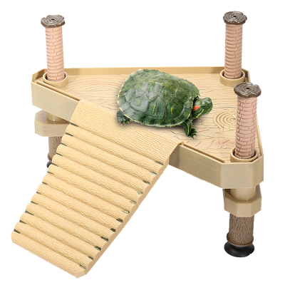 鱼缸乌龟晒台爬台爬坡休息平台龟楼梯漂浮浮岛石头深水高水位爬架