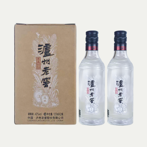 泸州老窖 黑盖二曲 42度 125ml*2瓶 礼盒装 浓香型白酒