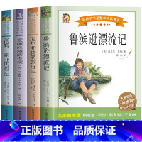 阅美寒假六年级必读4本 [正版]阅美寒假标准书目六年级下册鲁滨逊漂流记尼尔斯骑鹅旅行记汤姆索亚历险爱丽丝漫游奇境我和小素