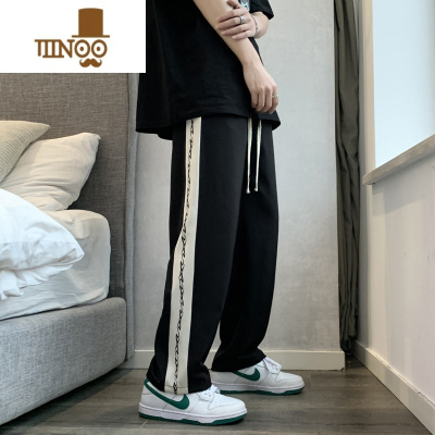 YANXU美式高街裤子男潮牌ins潮流宽松百搭运动卫裤直筒训练篮球裤