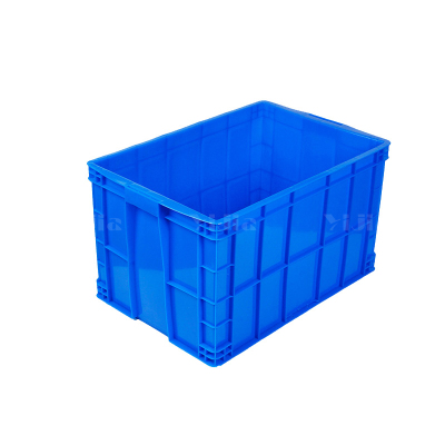 翌嘉YJ4120575 蓝色塑料周转箱大号工业胶箱 640*430*360