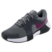 Nike/耐克男子网球鞋烟灰色红葡萄酒色AirZoom缓震稳定硬地款
