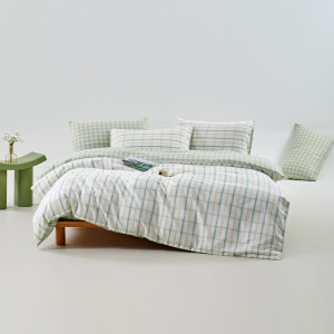 無印良品 咖品纯棉四件套 荷塘月色 200*230(±2)cm四件套MJ-T2022-103