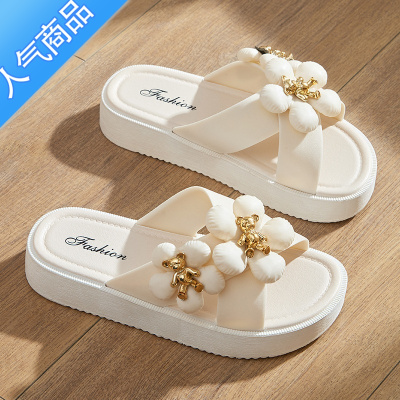 SUNTEK凉鞋女夏季2023新款时尚百搭韩版厚底显高显瘦防滑外穿凉拖鞋女士