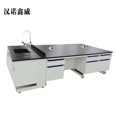 汉诺鑫威实验室工作台钢木实验台全钢中央试验边台操作台试剂架通风橱柜