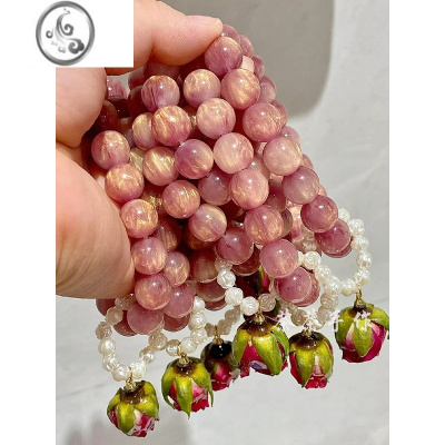 JiMi干枯玫瑰限定高颜值ins风手串女树脂手链夏季蝴蝶结甜美中国风