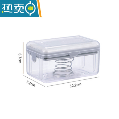 敬平肥皂起泡盒家用多功能免搓洗起泡器洗衣香皂盒滚轮旋转沥水收纳盒 升级款-灰色