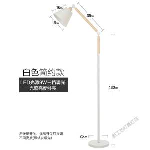 苏宁放心购 落地灯北欧客厅卧室宜家温馨书房创意个性简约现代立式台灯