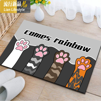 进印花地垫卡通可爱垫卧室厨房浴室卫生间口防滑垫吸水脚垫三维工匠地毯