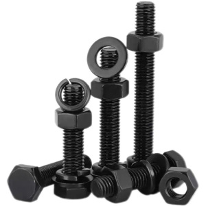 中锦科技 高强度外六角螺丝螺母套装M8*50mm[螺栓+螺母+平弹垫]套