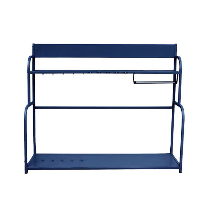 翌嘉YJ4121706 防暴装备架保安安防消防展示架陈列架 大号蓝色