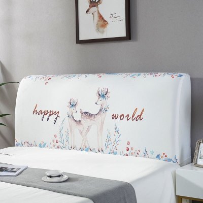 家柏饰(CORATED)北欧风床头罩套床头套软包防尘罩床背罩子保护套1.8床弹力布1.5床 梦幻麋鹿 床头宽度2.2米