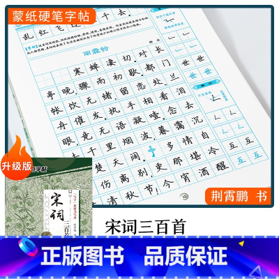 [楷书]宋词三百首(荆霄鹏) [正版]字帖楷书行楷大学生国学经典文化字帖练字成年男女生唐诗宋词三百首荆霄鹏临摹名著格言名