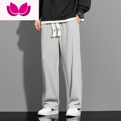 七斓灯芯绒裤子男款2023新款潮牌直筒宽松青年阔腿潮流休闲长裤