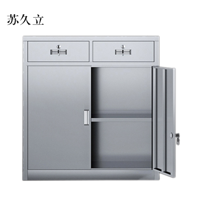 苏久立室文件柜不锈钢柜子储物柜资料柜档案柜带锁文件柜201二斗下节