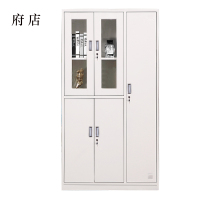 府店钢制五门玻璃更衣柜员工柜铁皮职工储物柜带锁文件柜鞋柜资料柜子
