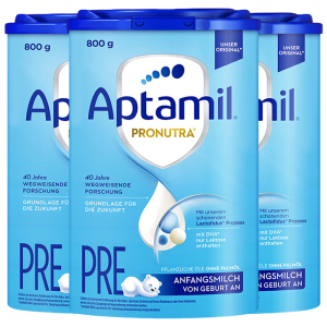 [3罐装]Aptamil德国原装进口爱他美经典版pre段0-6个月婴幼儿配方奶粉800g