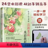 [正版]赠视频阳光下的色香味 清新果蔬水彩教程 抖音网红sunny首作零基础水彩入门教程绘画自学书籍透明水彩画技法大全