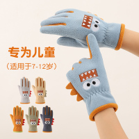 南极人儿童保暖手套秋冬季户外骑车骑行大童男女孩防寒加绒卡通Z